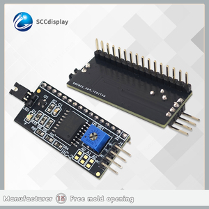 Placa adaptadora LCD 1602 de alta calidad, contraste ajustable, módulos LCD PCF8574T de interfaz IIC/I2C de una sola fila del fabricante