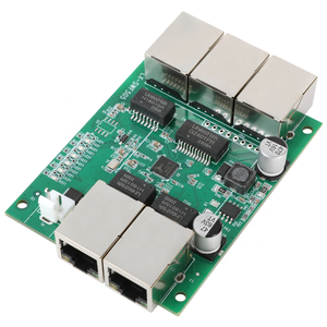 Módulo de interruptor Ethernet de 5 puertos UTP RJ45 con luz LED OEM/ODM Placa PCBA velocidad de transferencia de pantalla 100Mbps - Product Image 2