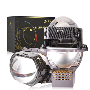 Rectangle <strong>LED</strong> Projector Lens 150W <strong>12V</strong> 3 Light Cup <strong>Reflector</strong> Bifocal Hi Lo Beam <strong>LED</strong> Headlight 3'' Biled Projector Lens for Cars - Product Image 1