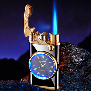 Creative Electronic Watch <strong>Clock</strong> Press Inflatable <strong>Lighter</strong> Custom Logo Windproof Cigarette <strong>Lighter</strong> - Product Image 5