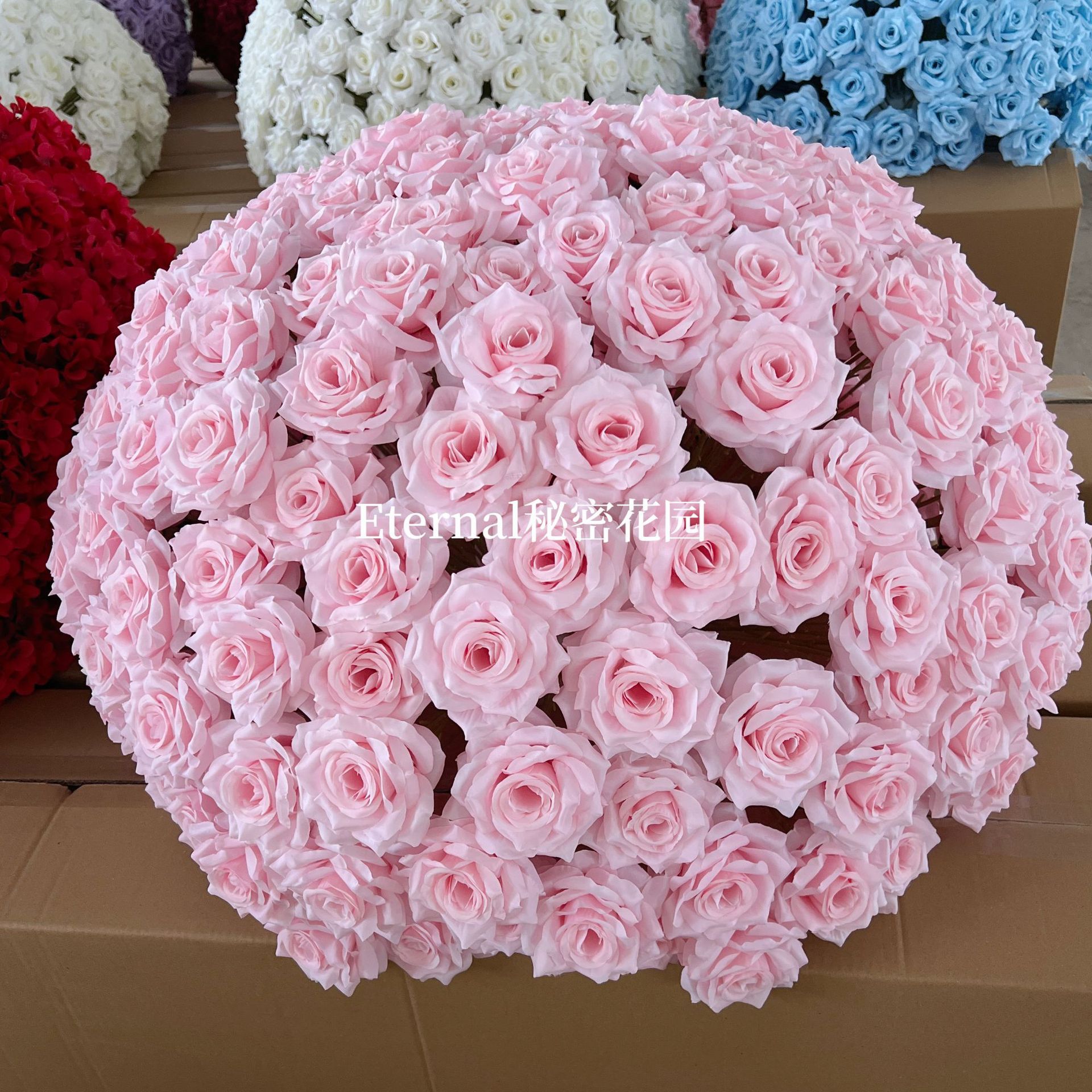 Rose rose de 80 cm