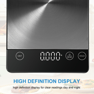 Thép không gỉ thực phẩm kỹ thuật số điện tử kỹ thuật số Quy mô nhà bếp trọng lượng gram & Ounces cho Baking & nấu ăn - Product Image 6