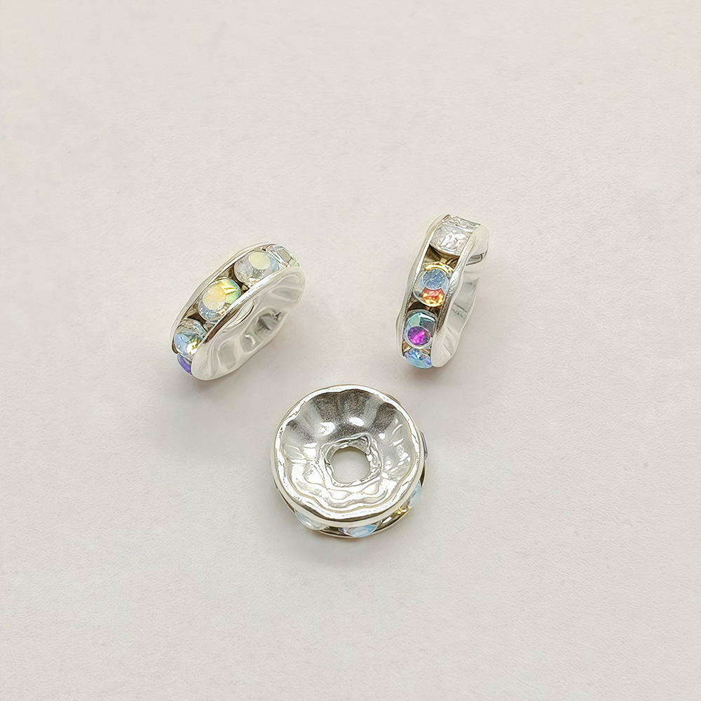 Silver-plated straight-edge AB diamond