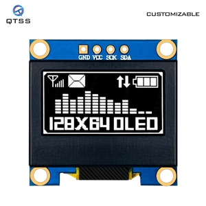QTSS Hochwertiges 0,96 "PMOLED-Bildschirm modul 128x64 SSD1306 OLED IIC Square Kleiner E-Paper-Bildschirm für Arduino