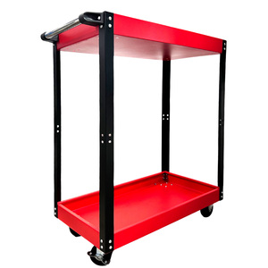 2-Tier Heavy Duty Cán công cụ giỏ hàng thép nền tảng lưu trữ Xe đẩy cho cơ khí nhà để xe Kho & sửa chữa cửa hàng - Product Image 3