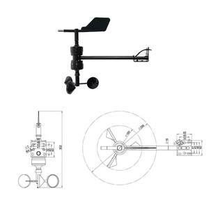 Wirtschaft licher 9-30V DC Modbus Ausgang Integrierter Anemometer Abs Edelstahl Ip65 Arduino ZigBee Wind-und Geschwindigkeit richtungs sensor
