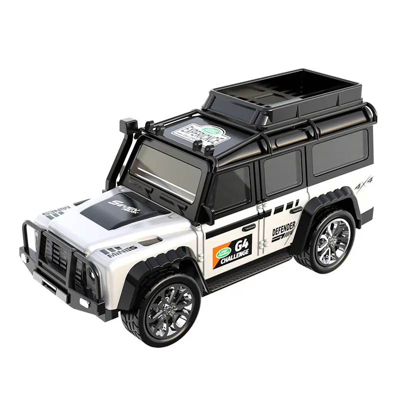 2,4G simulación Metal Aleación de Zinc miniatura aluminio Diecast cuerpo Van Control remoto Mini RC coche 1 64 juguete de regalo para niños