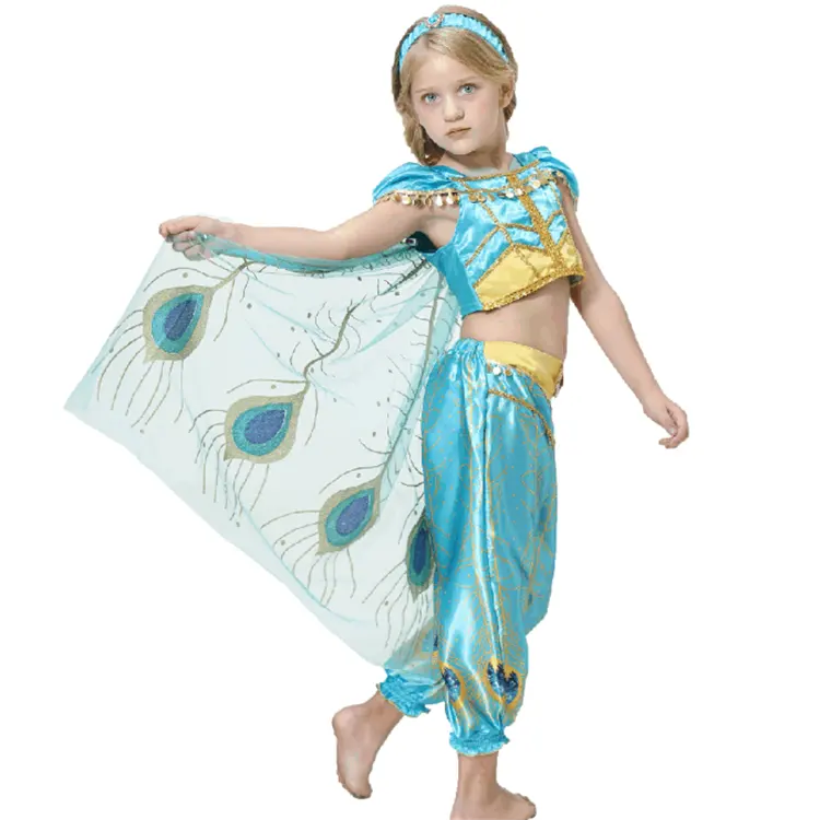 Disfraz de princesa árabe para niñas, disfraz de fiesta de cumpleaños, disfraz de princesa árabe Press