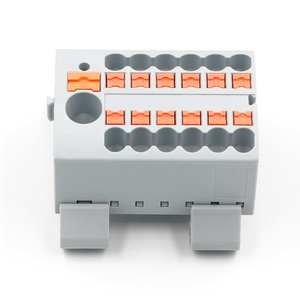 QPTFX 6/12*2.5-D Straight Plug 6 Bit <strong>Distribution</strong> <strong>Block</strong> 2.5 Mm&sup2; Wire Diameter Automation Control Horizontal Installation - Product Image 1