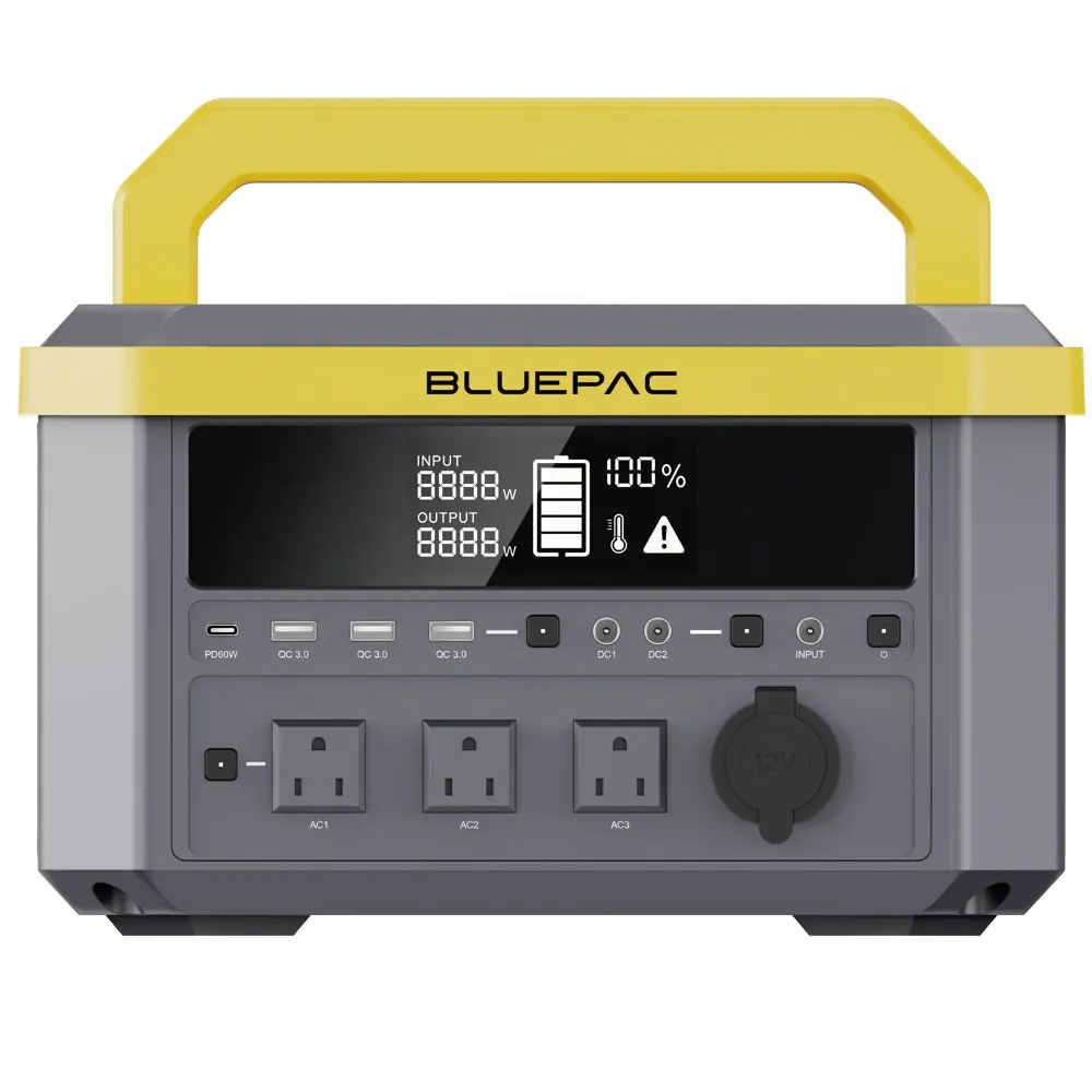 BluePac 300W Paneles solares Movimiento del alternador Energía portátil para situaciones críticas Lifepo4 Energy