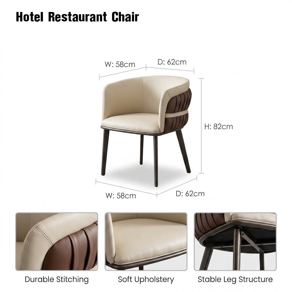 Chaise de restaurant d'hôtel