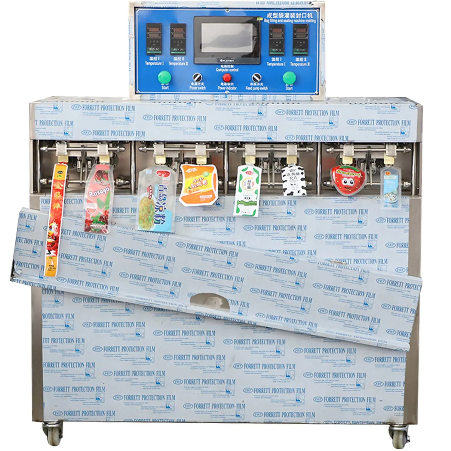 Полуавтоматическая машина для розлива жидкости, пластиковая машина для розлива мороженого, пакетиков, соков, фабрика