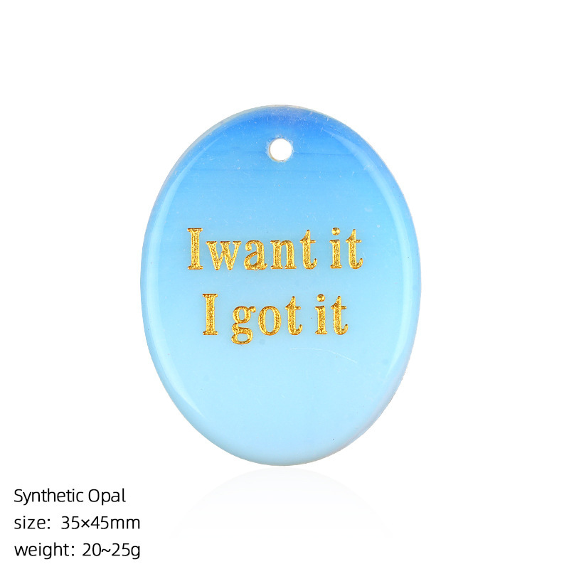 Artificial Opal Palm Stone Pendant