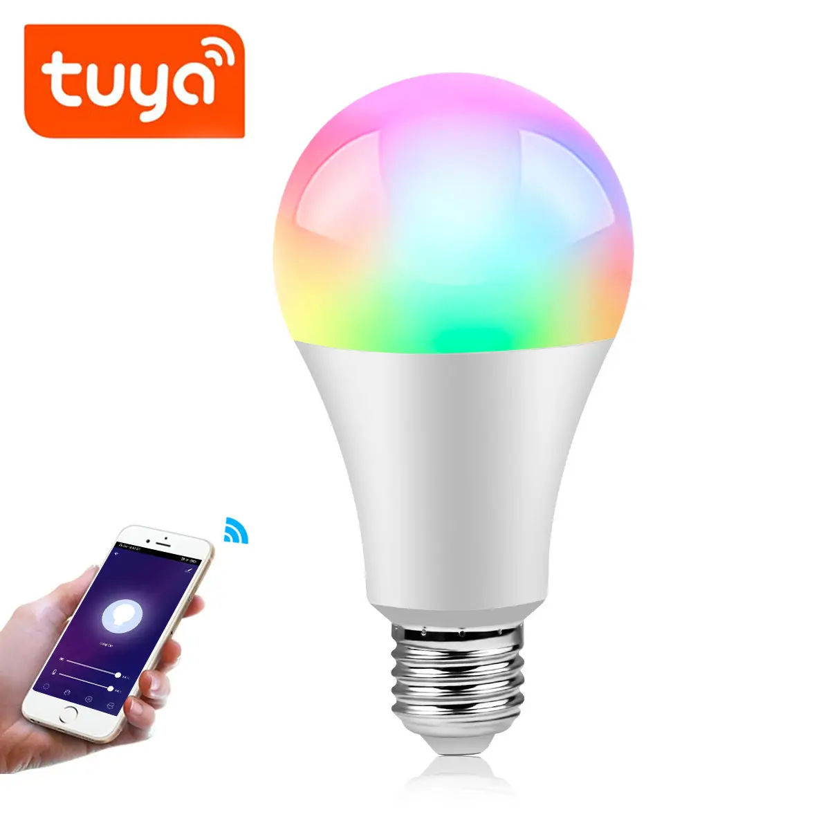 Tuya Smart Life APP RGB + CCT WiFi 9W 10W 12W 15W Alexa Google Multicolor Tuya musica colorata LED lampadina a risparmio energetico
