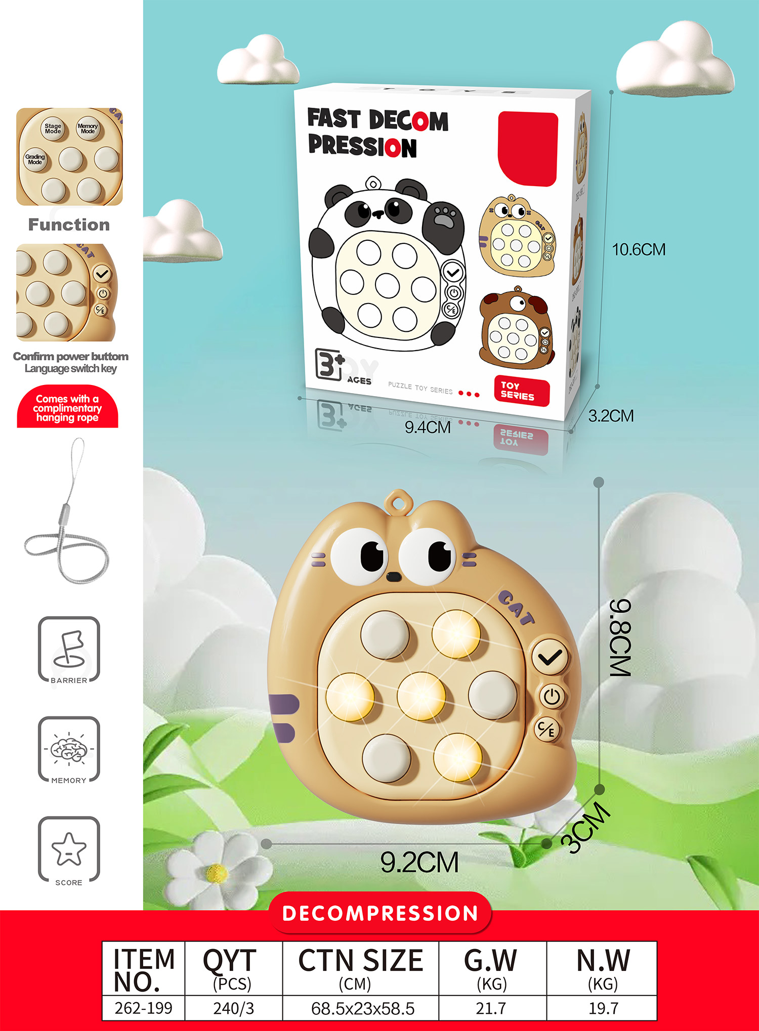 262-199 Caja de color gato