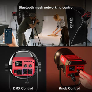 GVM Official PRO SD200B 200W <strong>DMX</strong>-<strong>Controlled</strong> <strong>LED</strong> Light for High-Quality Video 34200 Lux <strong>Output</strong> 2700-6800K CCT CRI 97 for Live - Product Image 2