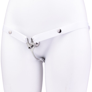 قفص قطعة لوحة معدنية قفل العفة ذكور كائن اصطناعي ضغط القضيب ضبط من نوع منحني خطاف قطع القفل على شكل وعاء - Product Image 2