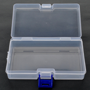矩形塑料容器透明塑料储物盒，带铰链盖，用于小物品配件工具 - Product Image 5
