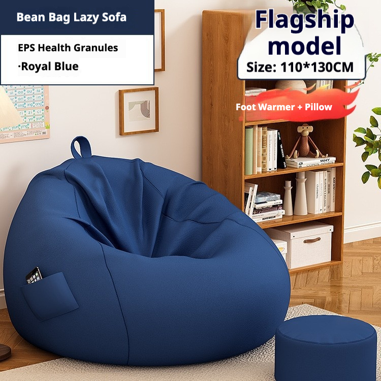 modelo insignia, doble acolchado, azul real, almohada reposapiés incluida