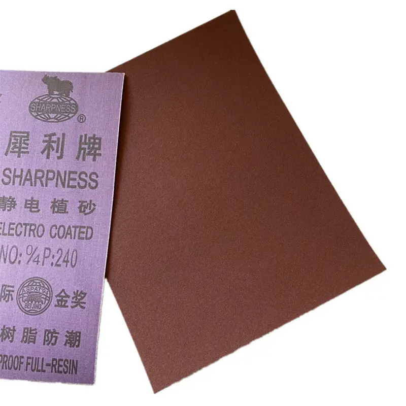 Hot Sale Aluminum Oxide Sand Paper For Wet Sanding 9*11inch 230*280mm Wood Metal Polishing Grit #60-#2000 Abrasive Sandpaper
