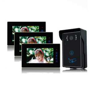 La competencia cable 7ch lcd tft color video de la puerta teléfono video de la puerta de apartamento, sistema de intercomunicación