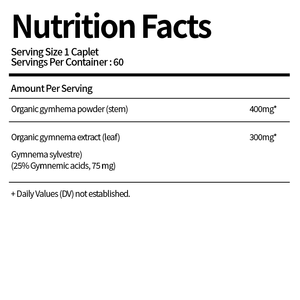 Hữu Cơ Gymnema sylvestre thảo dược chuyển hóa <span class=keywords><strong>glucose</strong></span> hỗ trợ không biến đổi gen, thuần chay, gluten miễn phí, phụ gia miễn phí, 700 mg, 60 caplets - Product Image 2