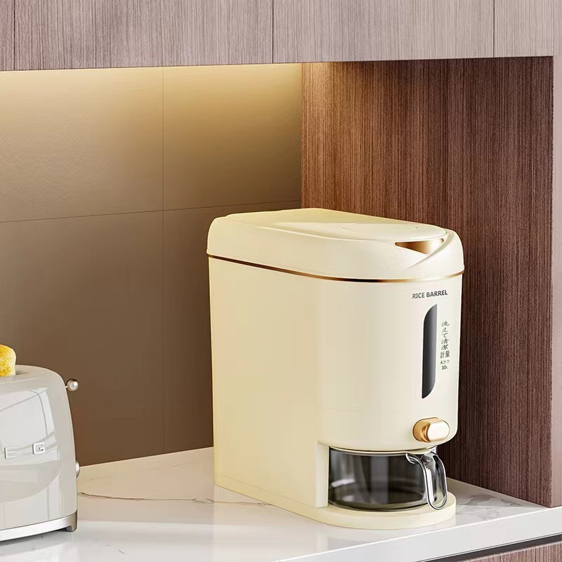 Small narrow rice bucket - cream color