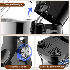 Nhà Sản xuất nhà cung cấp nhà máy 4.5L điện mini đứng bánh trộn với bột móc EU/chúng tôi cắm cho Baking nhà bếp thực phẩm bột - Product Image 2