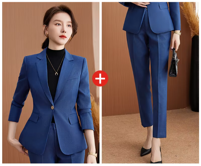 Pantalón de traje azul zafiro