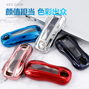 TPU araba anahtar kapak Porsche araba anahtar kapağı kılıfı tutucu - Product Image 2