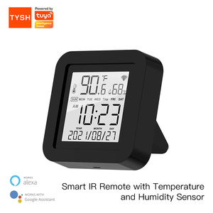 TYSH Smart Home 3 in 1 IR Remote Control <strong>Digital</strong> Thermostat Wifi Smart <strong>Temperature</strong> and Humidity Sensor with LCD Screen - Product Image 2