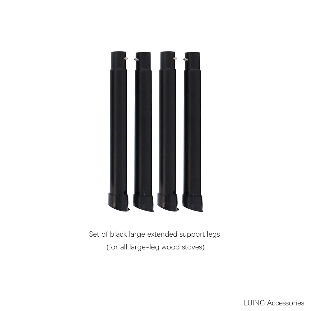 One set of black large extended support legs