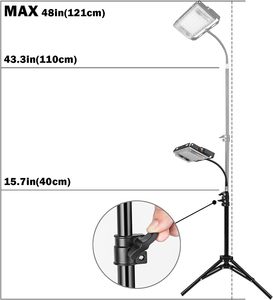 ไฟปลูกต้นไม้พร้อมขาตั้งกล้องแบบปรับได้สเปกตรัม150W ไฟ LED สำหรับปลูกต้นไม้ในร่มพร้อมสวิตช์เปิด/ปิด - Product Image 4