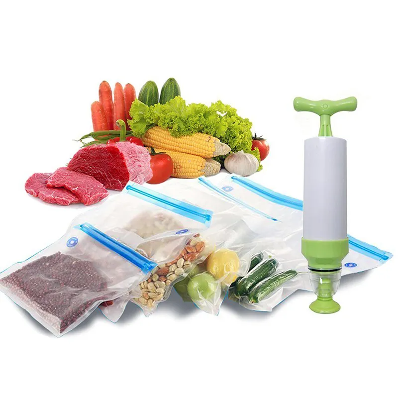 Personalizzazione Safety Food Slow Cooker Nylon Sous Vide Bag con pompa elettrica a mano con cerniera per vuoto sacchetto di plastica