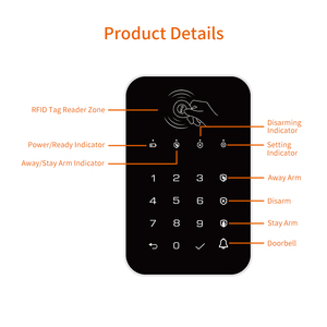 Staniot Customize Tuya Smart Wireless Touch Keyboard With RFID Card for Home <strong>Alarm</strong> System Support Arm and <strong>Disarm</strong> Password Keypad - Product Image 3