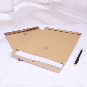 Benutzer definierte A3 A4 umwelt freundliche Knopf String Verschluss Umschlag Kraft papier erweiterbarer Umschlag für Dokumente Datei - Product Image 5