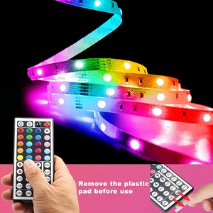 ไฟแถบ LED SMD 5050 RGB แบบยืดหยุ่นชุดควบคุมระยะไกล5M 10M 15M 20M 30M