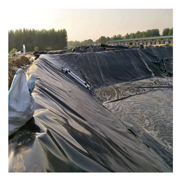 แผ่นใยปลา Geomembrane แบบสั่งทำ,ผลิตจากผ้า HDPE ความหนาแน่นสูงสำหรับบ่อเลี้ยงปลา