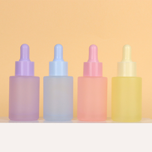 奢华化妆品玻璃滴管瓶10毫升20毫升30毫升50毫升1oz平肩彩色磨砂精油血清空眼霜 - Product Image 5