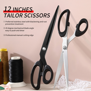 12inch chất lượng cao may thép không gỉ Shears dressmaker thợ may kéo cho vải với nhựa xử lý quần áo kéo - Product Image 4