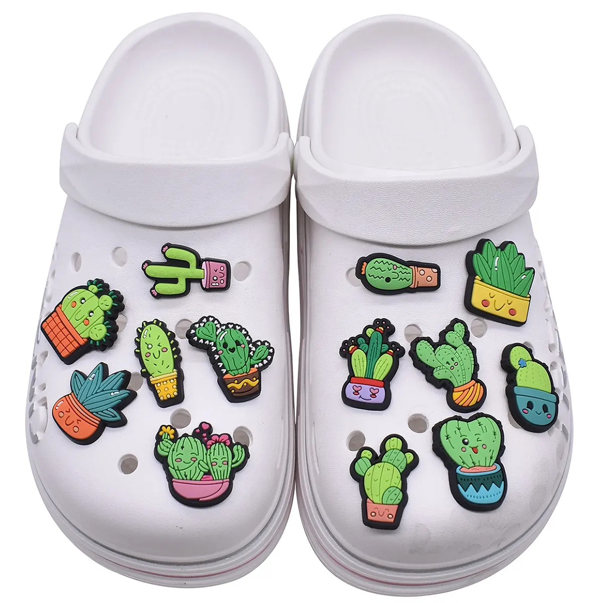 Nuovo Design personalizzato cartone animato Cactus scarpe decorazioni PVC scarpe accessori scarpe ciondoli scarpe
