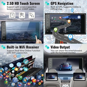 Podofo 2 + 64/4 + 64gb 7英寸安卓汽车立体声汽车收音机Para Auto，带Carplay和安卓汽车全球定位系统Wifi Hifi音频，适用于丰田/花冠