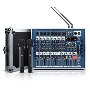 Küçük sahne performansları için güç amplifikatörü mikrofon All-in-one hava kutusu yüksek güç dijital efektör ile taşınabilir 8 kanal karıştırıcı - Product Image 6