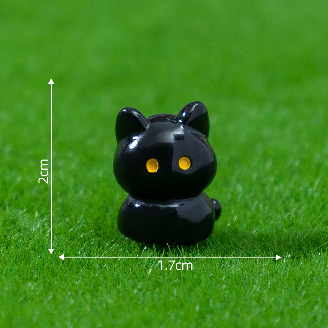 colorful Seven little black cats