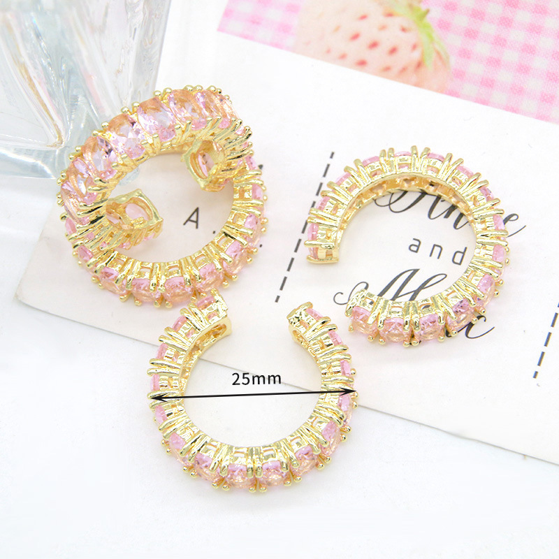 6 Pink stacked zircon style