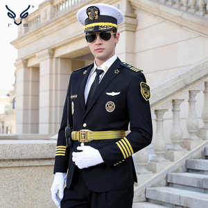 Havacılık kaptan erkek pilot üniforma bahar ve sonbahar mülkiyet görgü güvenlik ceket - Product Image 5