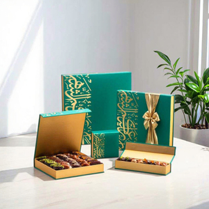 Sang trọng cứng nhắc hồi giáo EID mubarak ramada hộp giấy rỗng baklava ngày đóng gói bao bì hộp Quà tặng hộp ngày cho ramadan - Product Image 2