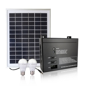 批发价便携式5W 10W 15w小型太阳能led灯套件，带灯泡迷你太阳能发电系统，带调频收音机 - Product Image 3