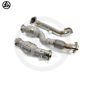 เครื่องฟอกไอเสีย csz อัตราการไหลสูงเครื่องฟอกไอเสียแบบ catted downpipe สำหรับ S58 M3รถ BMW M4 G80 G82ส่วนหัวไอเสีย3.0T - Product Image 3
