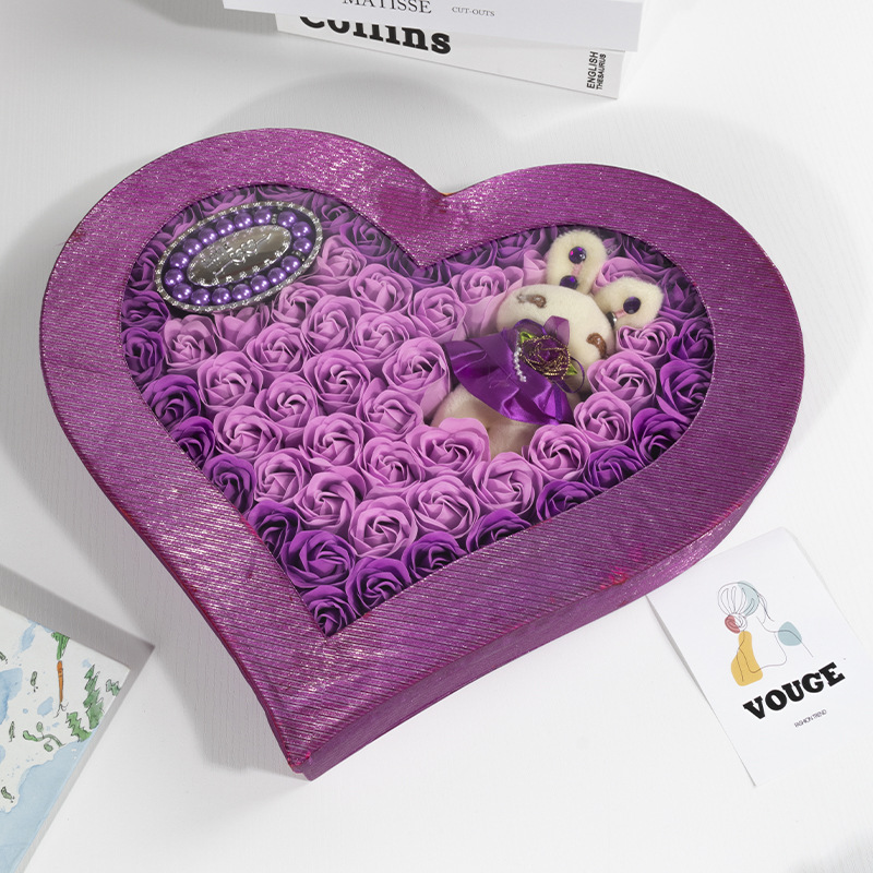 100 pieces of cute bunny with purple gradient